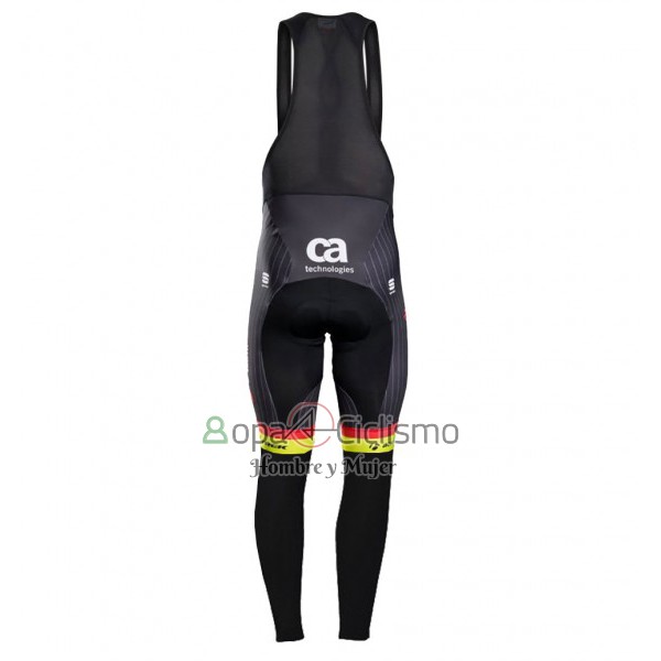 Trek Segafrojoo Ropa Ciclismo Culotte Largo 2017 Mangas Largas Negro y AMarillo